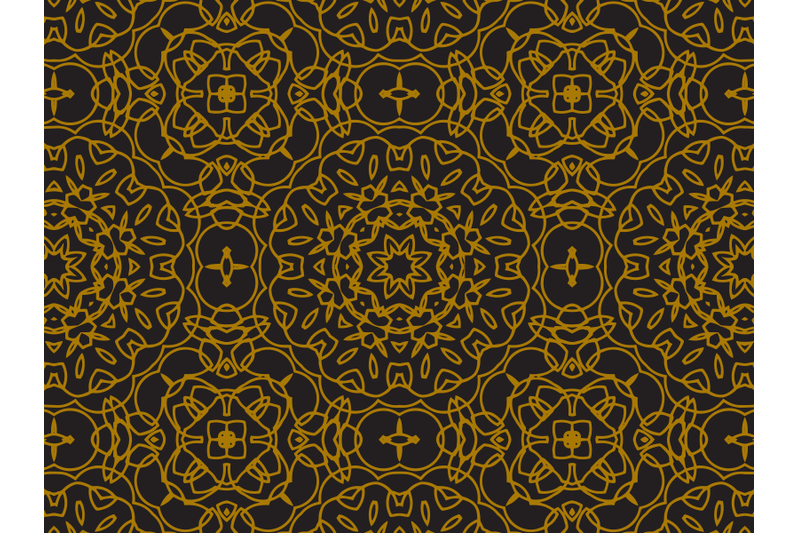 pattern-gold-ornament-flower-and-leaf