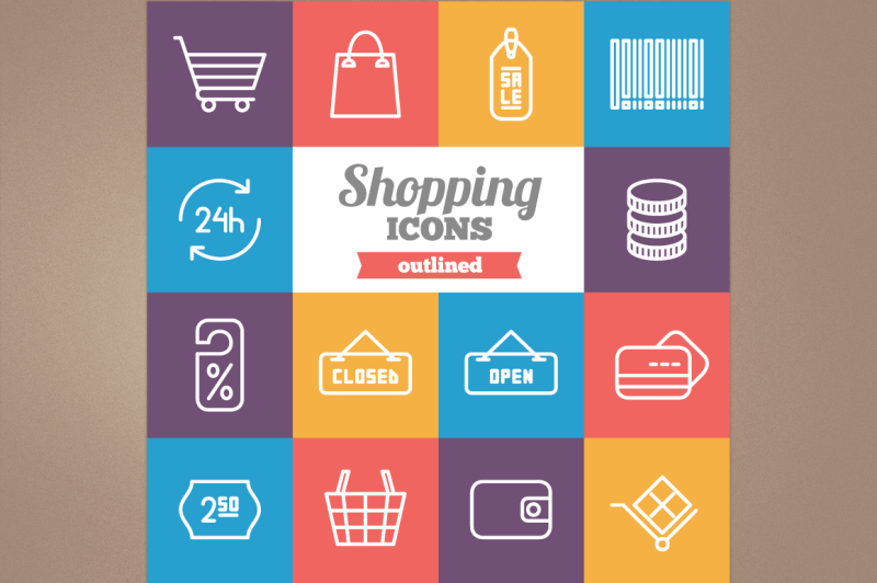outlined-shopping-icons