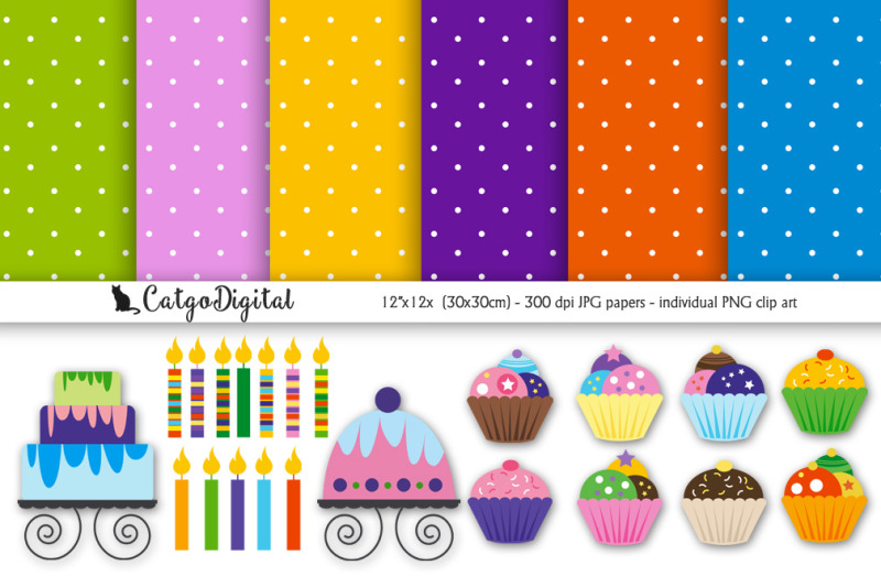 birthday-cupcakes-scrapbooking-papers-and-clip-art