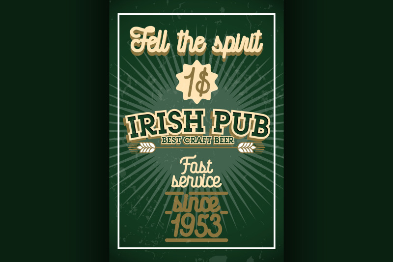 color-vintage-irish-pub-banner