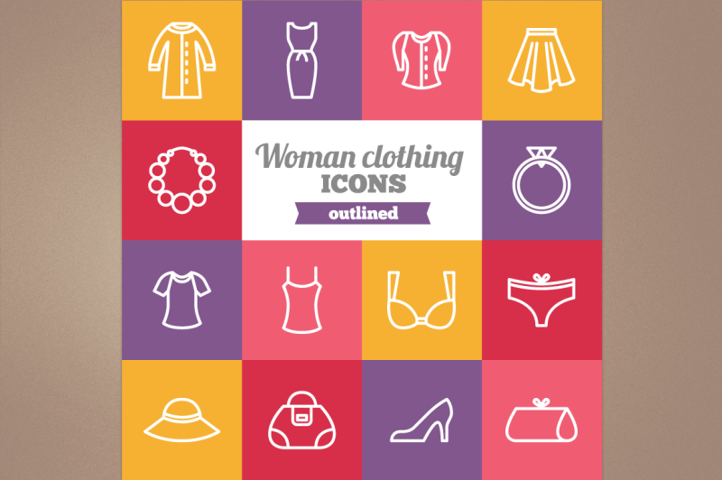 outlined-woman-clothing-icons