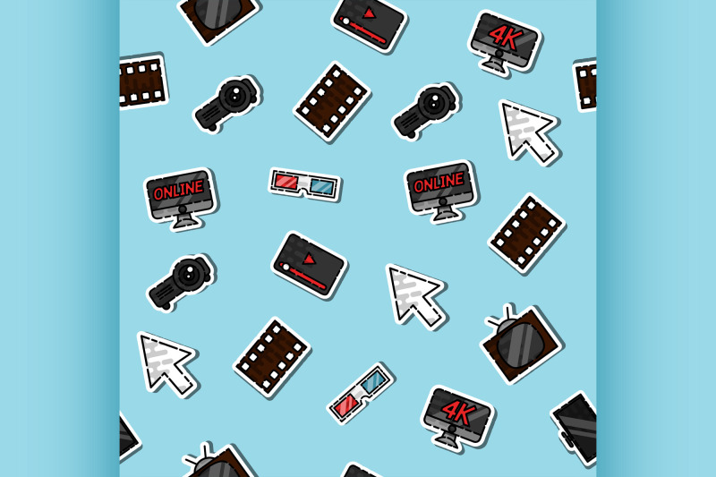 hand-drawn-online-cinema-pattern