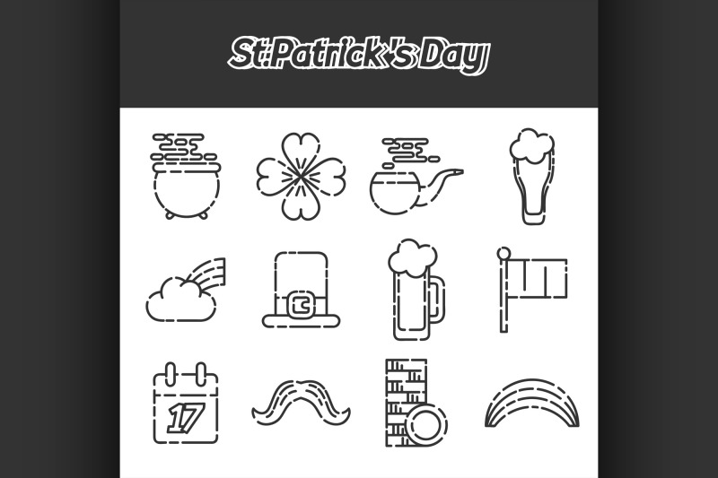 st-patricks-day-icons-set