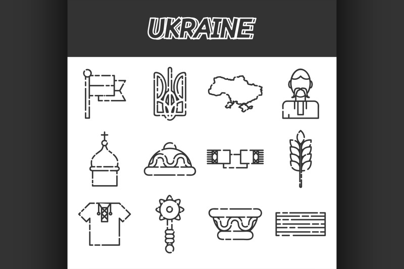 ukraine-icons-set