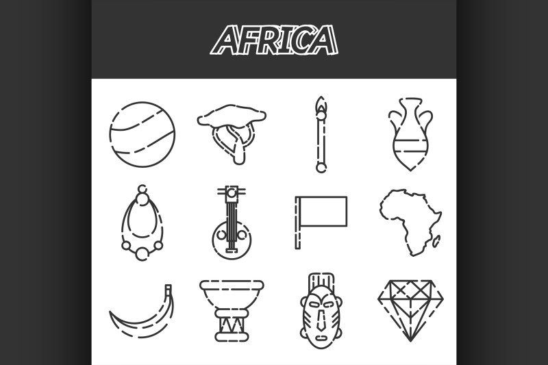 africa-icons-set