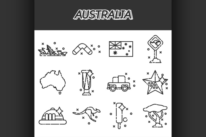 australia-icons-set