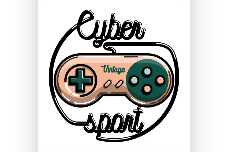 color-vintage-cyber-sport-banner