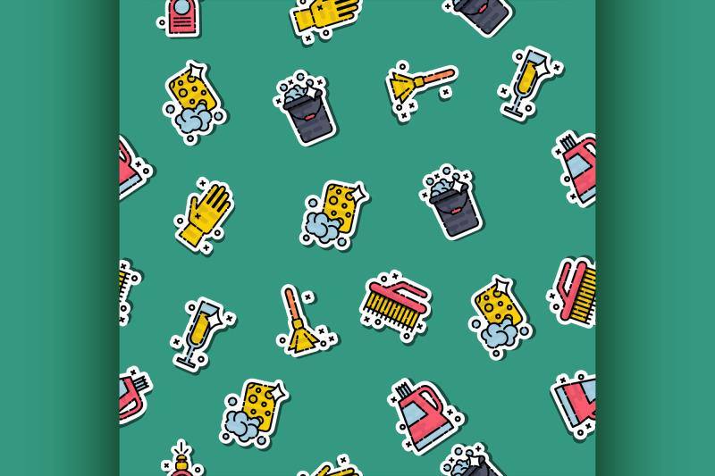 cleaning-icons-set-pattern