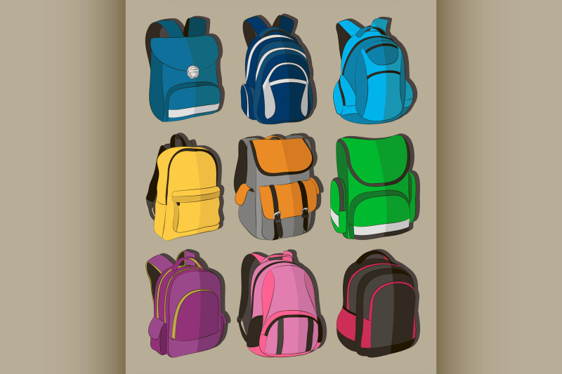 colored-school-backpacks-set