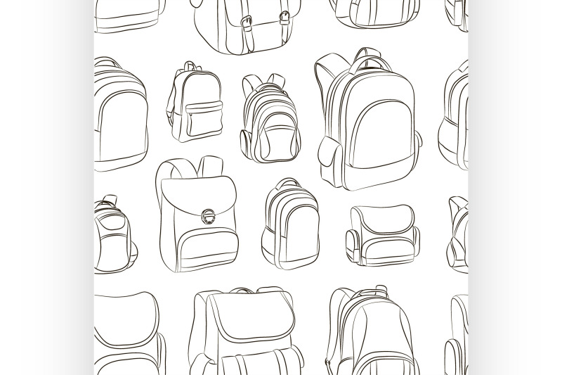 school-backpacks-set-pattern