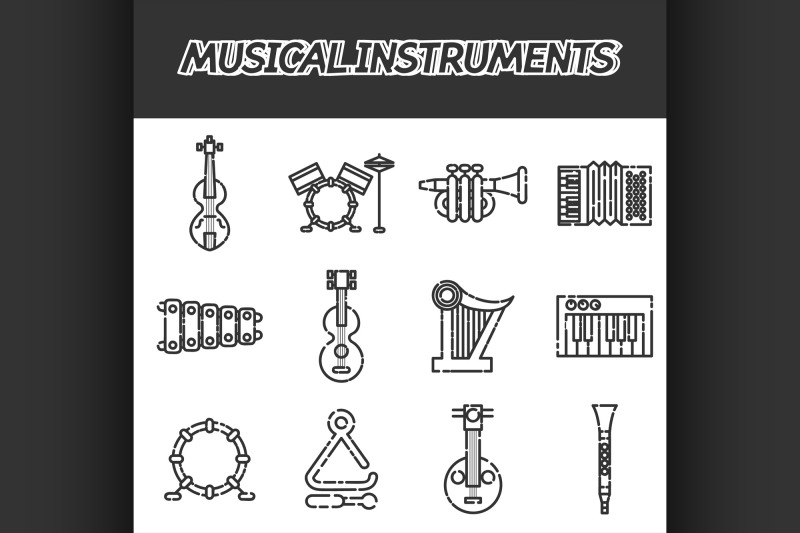 musical-instruments-icon-set