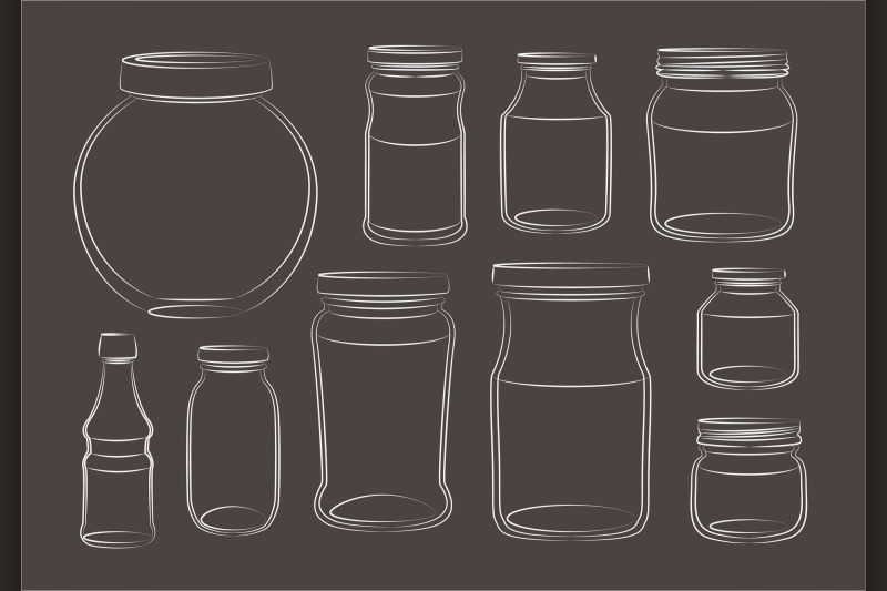 set-of-empty-jars