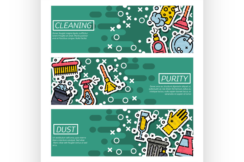 set-of-horizontal-banners-about-cleaning