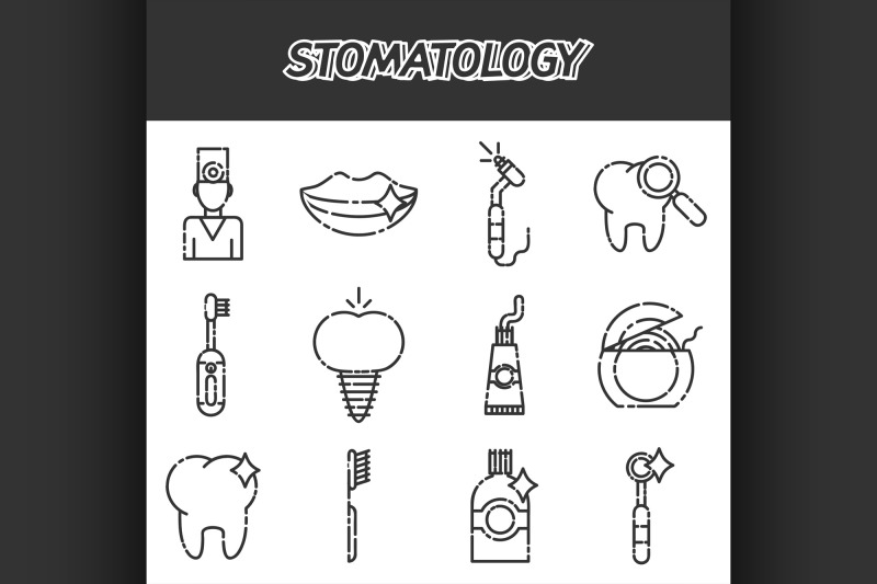 stomatology-icons-set