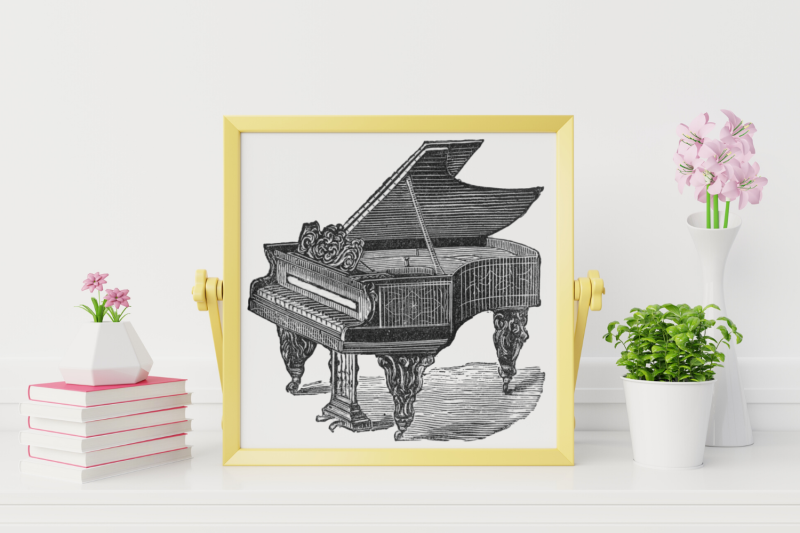 vintage-grand-piano-retro-piano-clipart-old-instrument