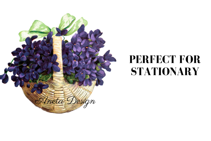 3-baskets-with-vintage-flowers-vintage-plant-decor-purple