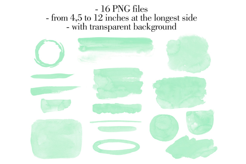 mint-green-watercolor-washes-watercolor-stains-clipart