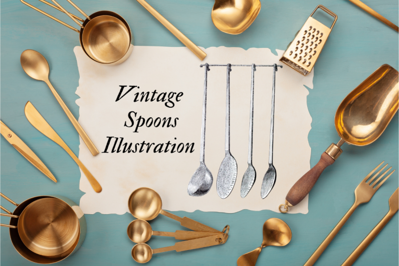 vintage-tea-spoons-printable-kitchen-antique-book