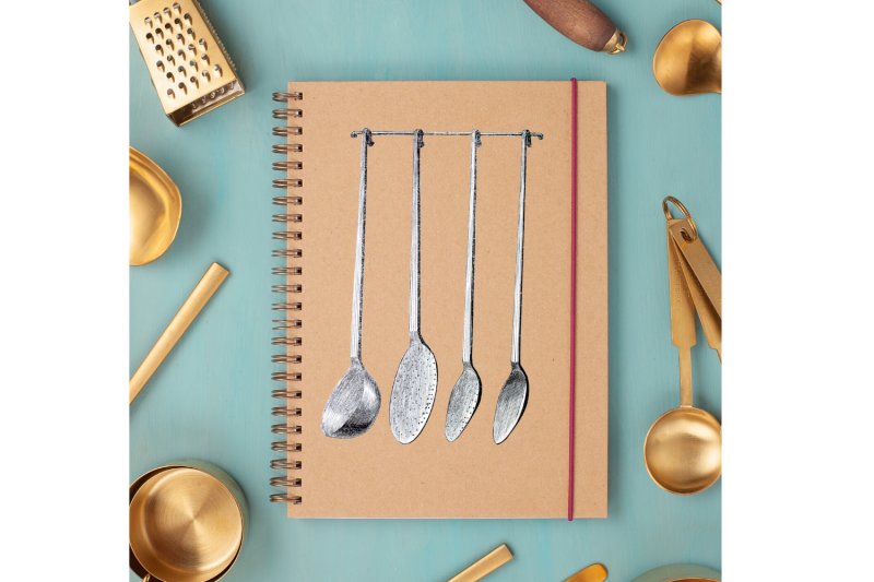 vintage-tea-spoons-printable-kitchen-antique-book