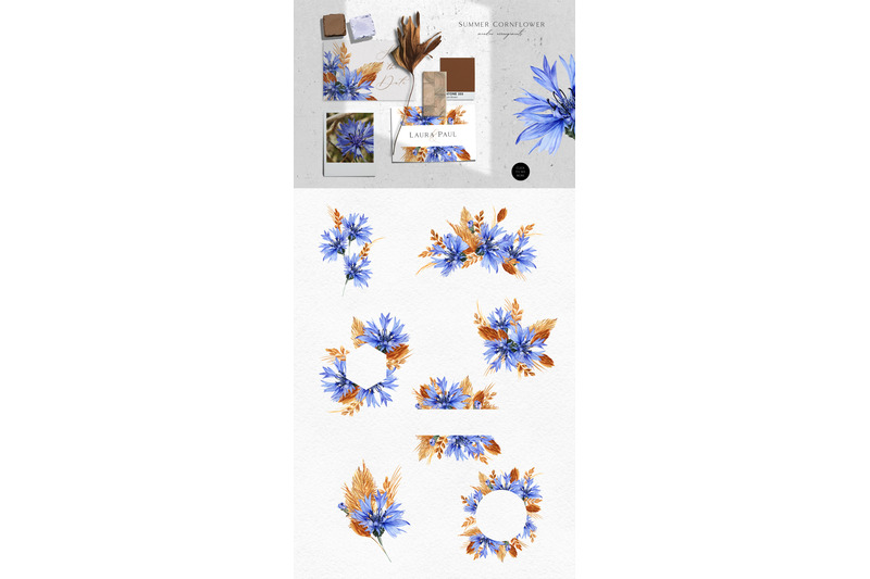 watercolor-cornflower-blue-floral-clipart-rustic-wedding-invitation