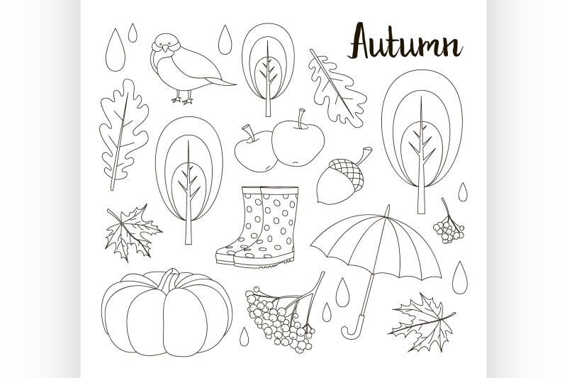 autumn-icon-and-objects-set