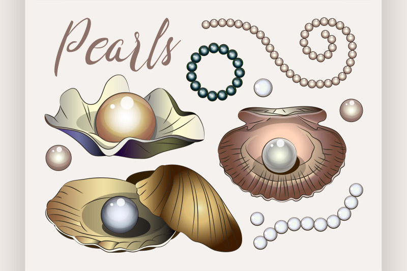 pearls-vector-set