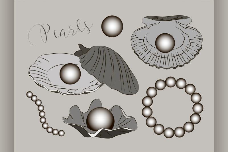 pearls-vector-set