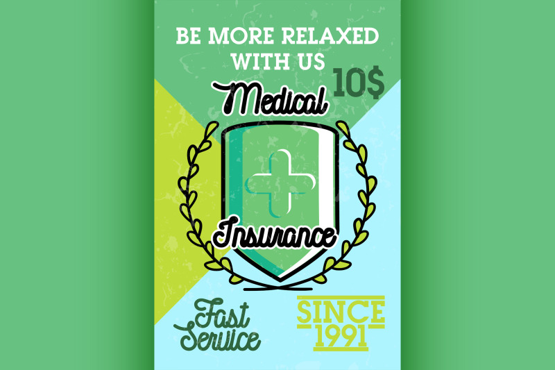 color-vintage-medical-insurance-banner