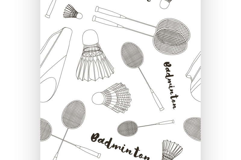 badminton-labels-and-icons-set-pattern