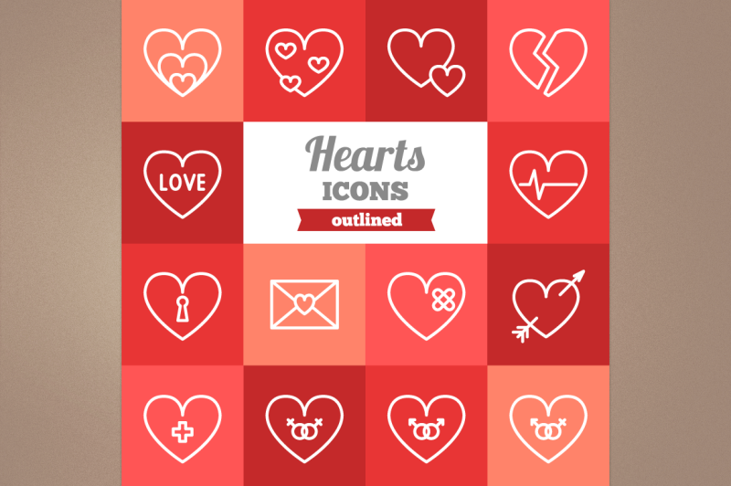 outlined-hearts-icons