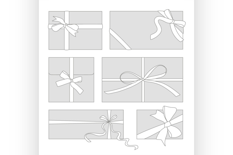 gift-cards-with-bows-vector-set