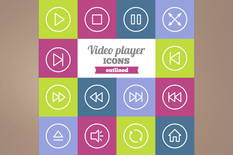 outlined-video-player-icons