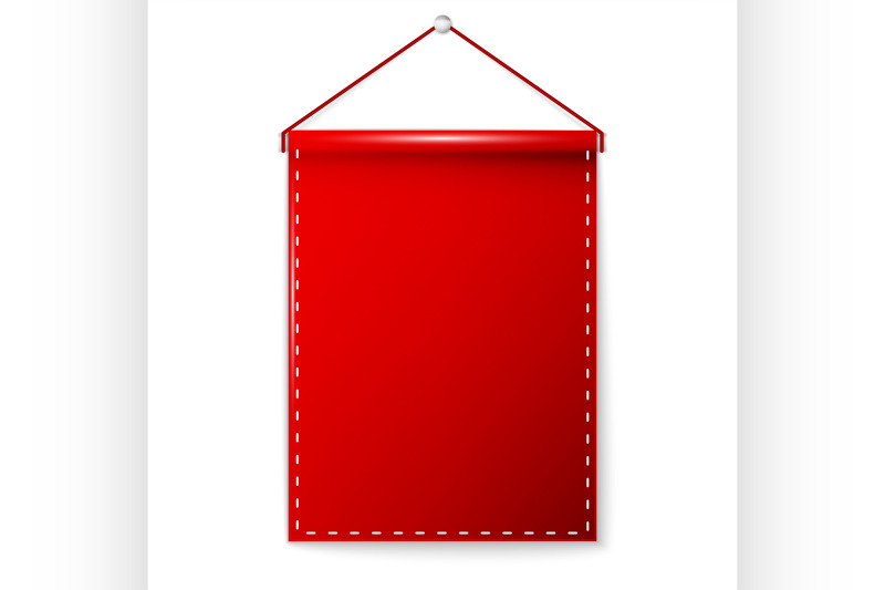 red-pennant-hanging-mockup