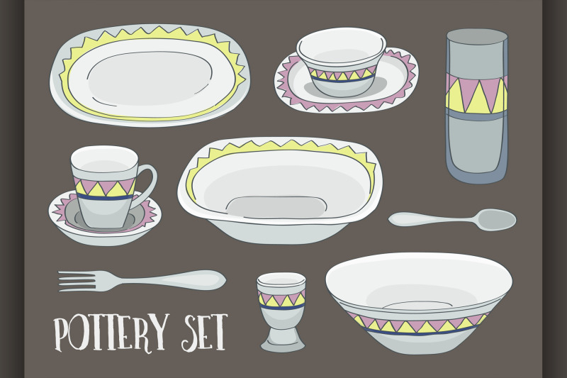 pottery-icon-set
