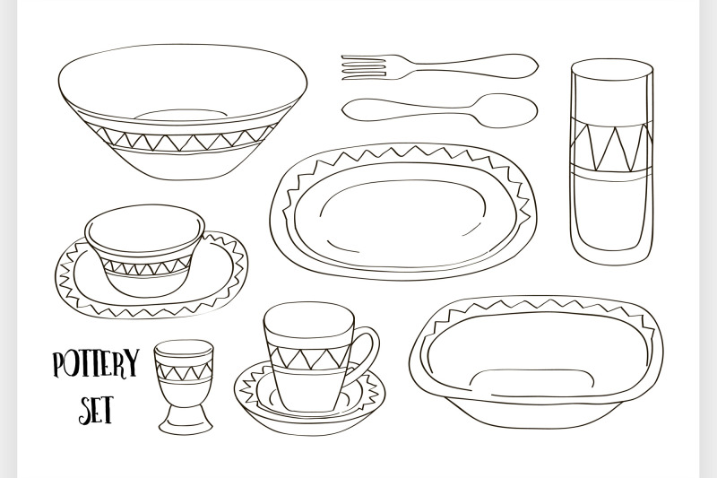 pottery-icon-set