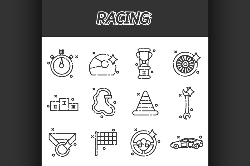 racing-flat-concept-icons