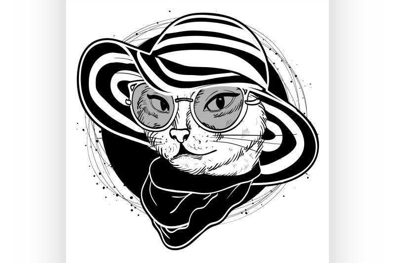 vector-color-set-of-elegant-cat-woman-face