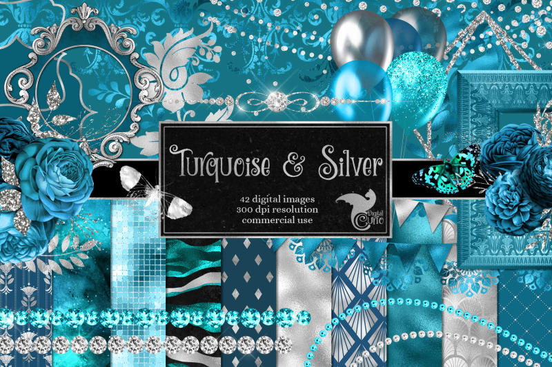 turquoise-and-silver-graphics
