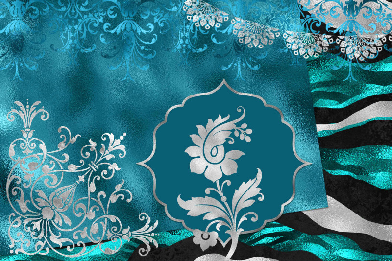 turquoise-and-silver-graphics