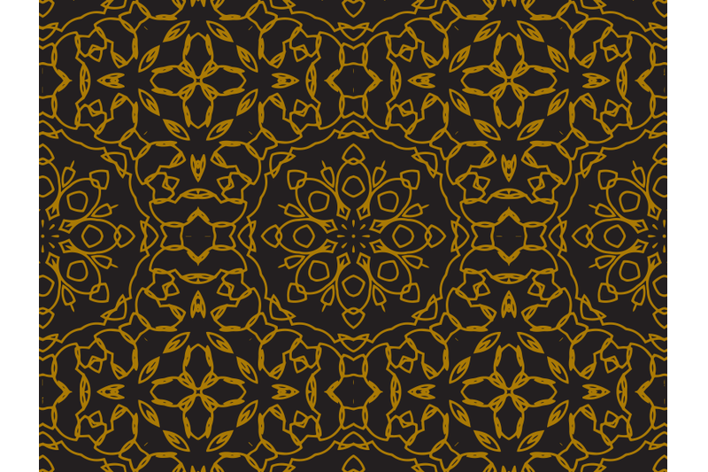 pattern-gold-ornament-plant