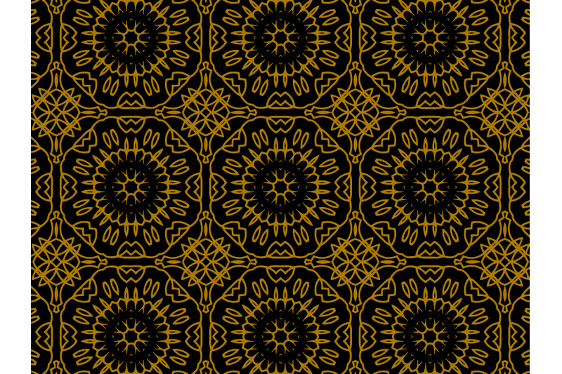 pattern-gold-motive-flower-arrangement