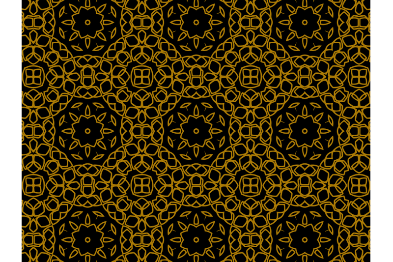 pattern-gold-ornament-stone-and-flowers
