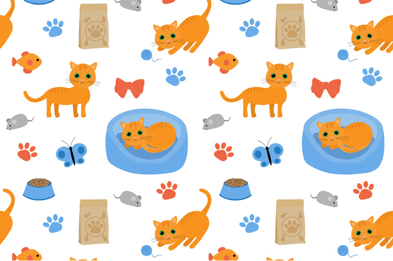 set-of-cute-cat-vector-illustration