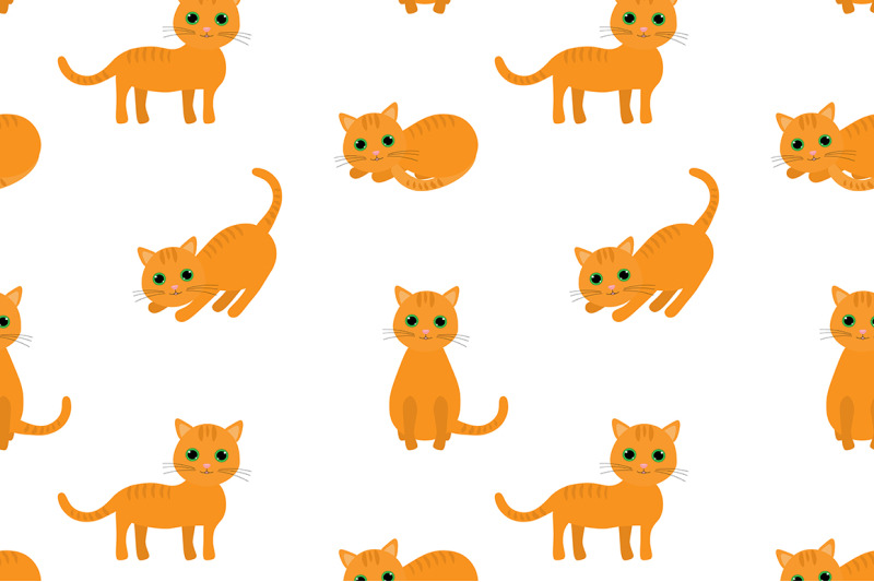 set-of-cute-cat-vector-illustration