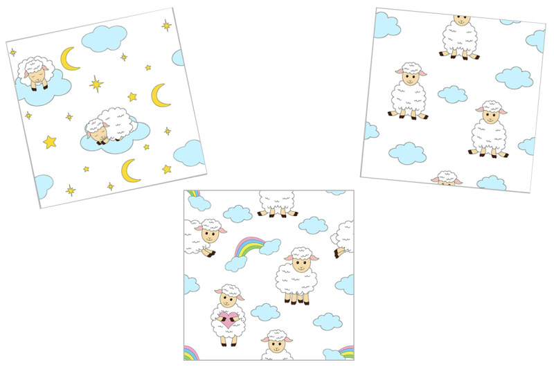 set-of-cute-sheeps-vector-illustrations