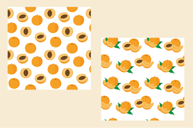 set-fruit-peaches-vector-illustration