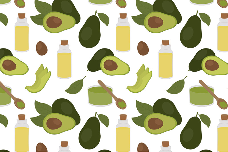 set-of-cosmetics-from-avocado-vector