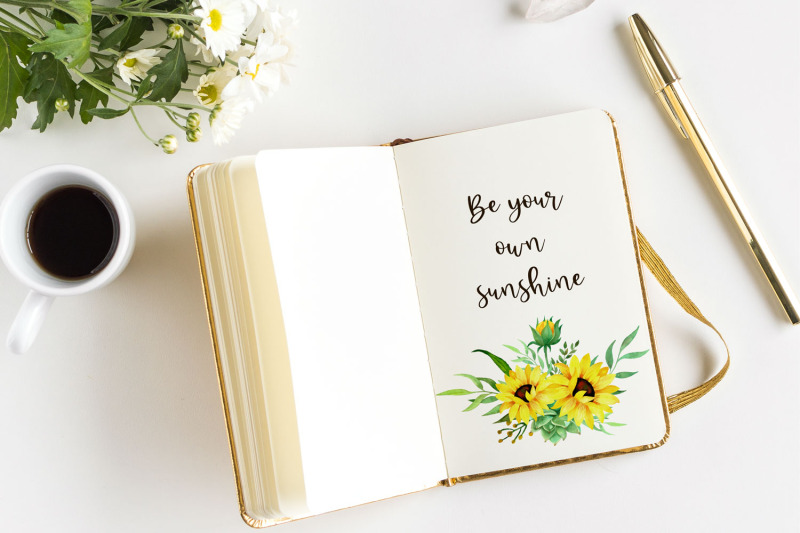 sunflowers-watercolor-clipart-bouquets-and-frames