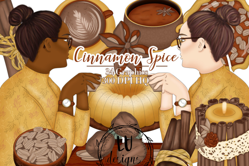cinnamon-spice-clipart-autumn-clipart-fall-graphics-coffee-girl