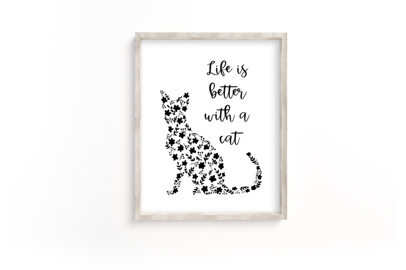 cat-printable-printable-cat-wall-art-cat-and-flowers